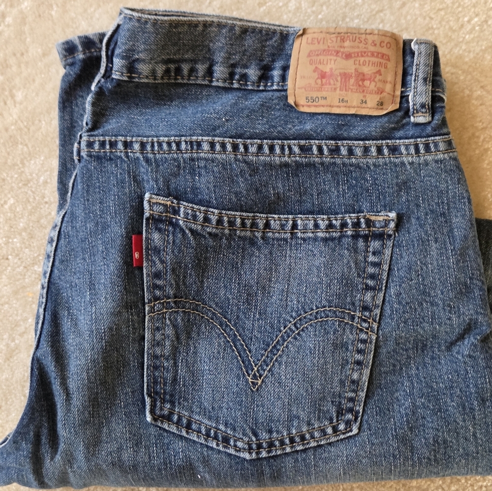 Levi's 16h 34x28 Relaxed Fit Denim Jeans - Classic Blue